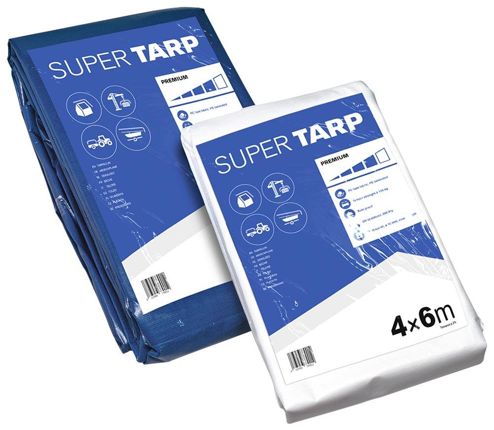 Abdeckplane super TARP premium, LDPE besch. 250 g/qm, 10x12 m, Farbe natur