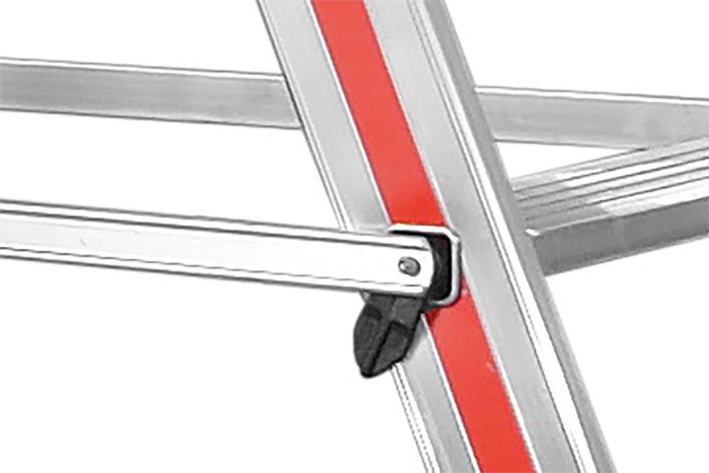 Plattformleiter mit Handlauf, klappbar, Podesthöhe o. Geländer 1420 mm, 6 Stufen