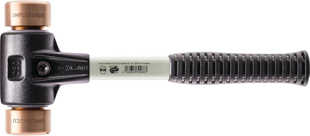 Schonhammer SIMPLEX Länge 300 mm Kopf-Ø 30 mm hart Fiberglas Kupfer m.Ku-Hülse Schonhammer SIMPLEX Länge 300 mm Kopf-Ø 30 mm hart Fiberglas Kupfer m.Ku-Hülse