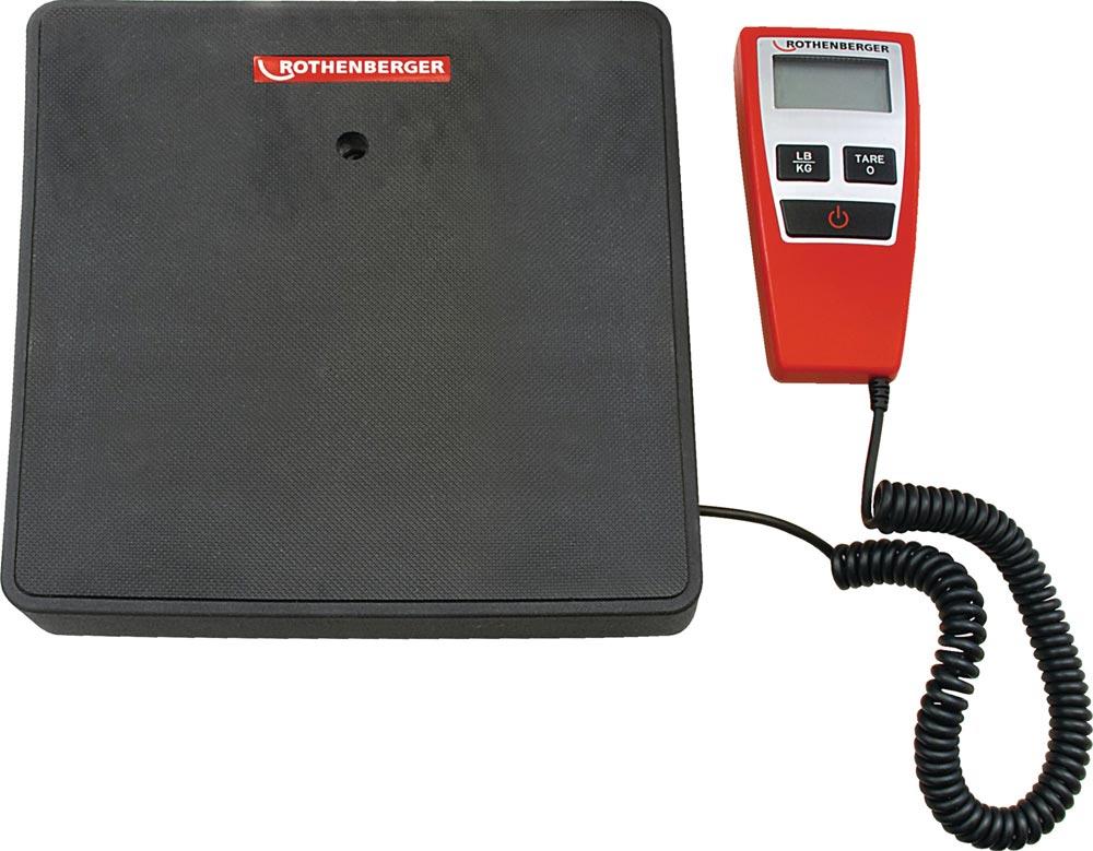 Kältemittelwaage ROSCALE 120 Wägebereich 0-120 kg Plattform-B230xT230mm Kältemittelwaage ROSCALE 120 Wägebereich 0-120 kg Plattform-B230xT230mm