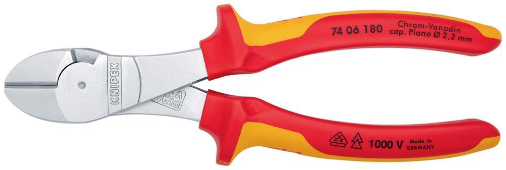 Kraftseitenschneider Länge 180 mm VDE Form 0 Mehrkomponenten-Hüllen