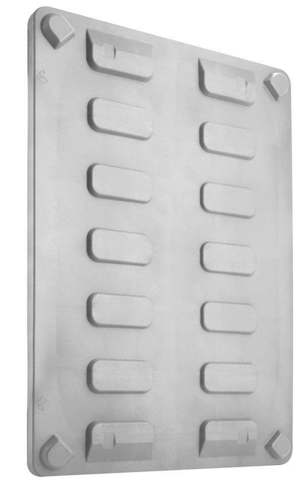 Deckel grau, für Palettenbox, BxTxH 1200x800 mm, HDPE, Gewicht 5 kg
