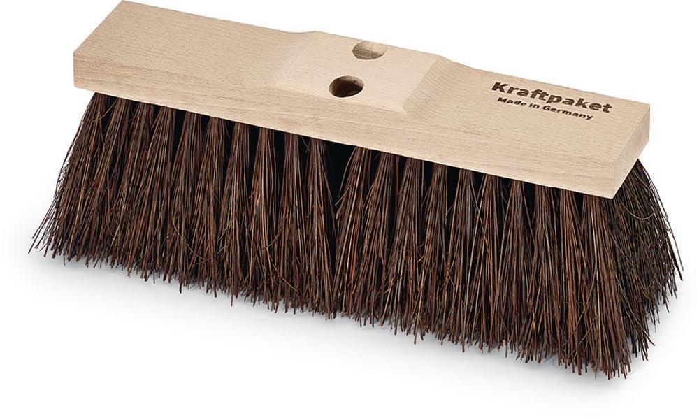Straßenbesen Piassava Länge 400 mm mit 2 Stiellöchern Sattelholz