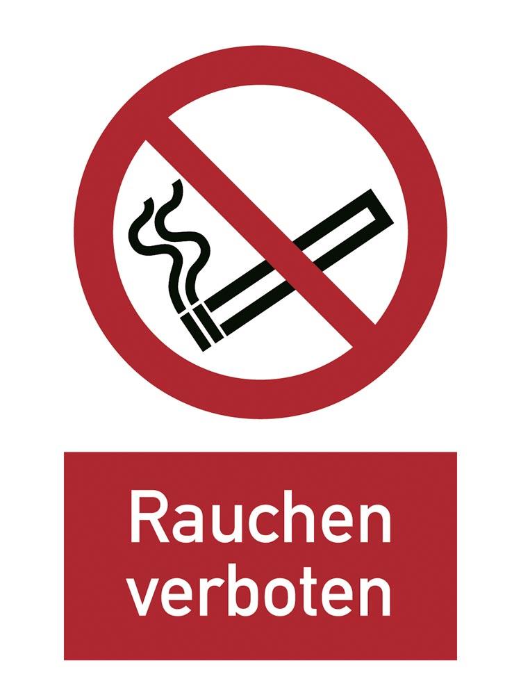Verbotsschild, Rauchen verboten, Folie, 150x200mm, DIN EN ISO 7010