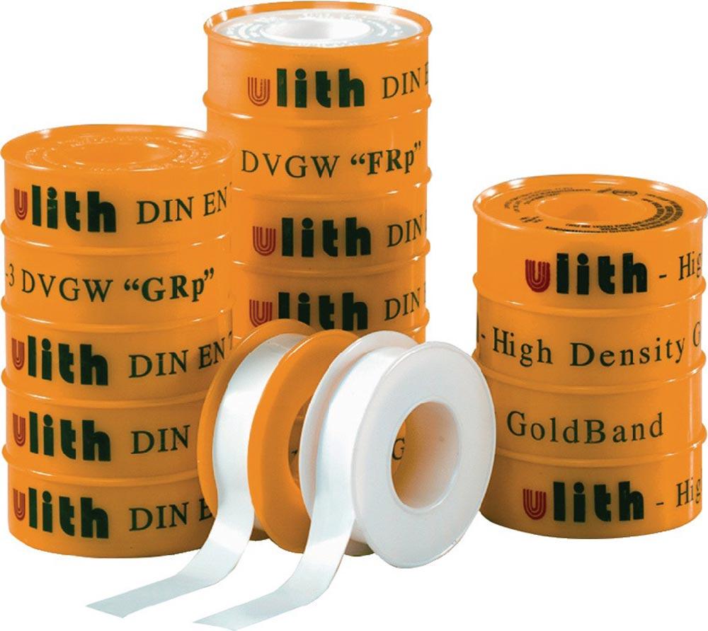 PTFE Dichtband FRp L12 m B12 mm D0,1 mm weiß 60 g/m Rolle