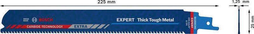 Säbelsägeblatt Expert Thick Tough Metal Länge 225 mm Breite 25 mm Zahnteilung TPI 8 3 mm S-Schaft 10 Stück / Karte Säbelsägeblatt Expert Thick Tough Metal Länge 225 mm Breite 25 mm Zahnteilung TPI 8 3 mm S-Schaft 10 Stück / Karte