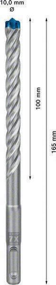 Hammerbohrer Expert SDS-7X Ø 10 mm Arbeits-L.100 mm L.165 mm SDS-plus 10 Stück Hammerbohrer Expert SDS-7X Ø 10 mm Arbeits-L.100 mm L.165 mm SDS-plus 10 Stück