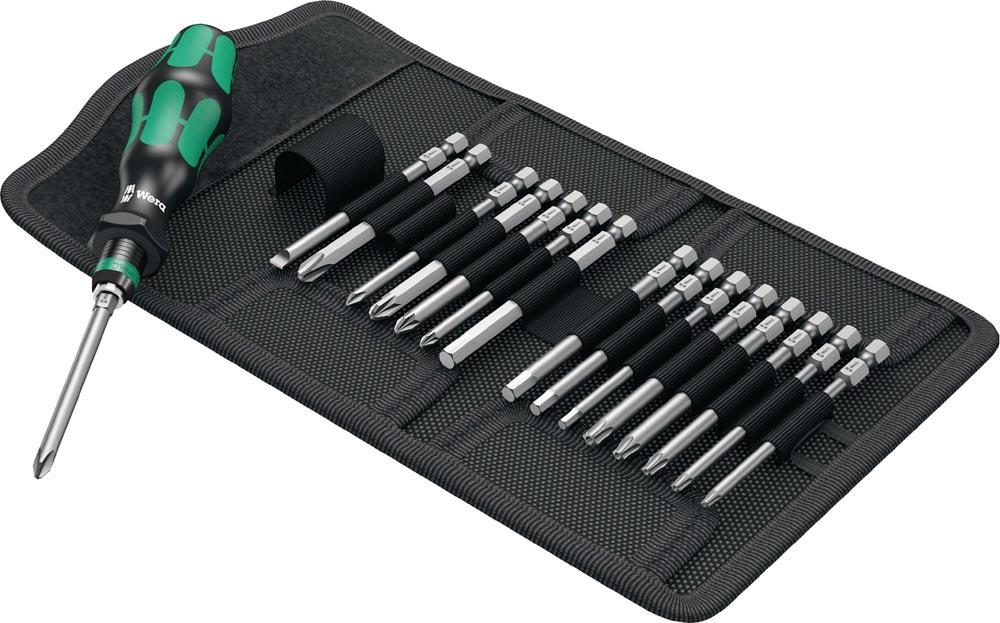 Schraubendrehersatz KK 60 17-teilig mit Handhalter und Wechselklingen Falttasche