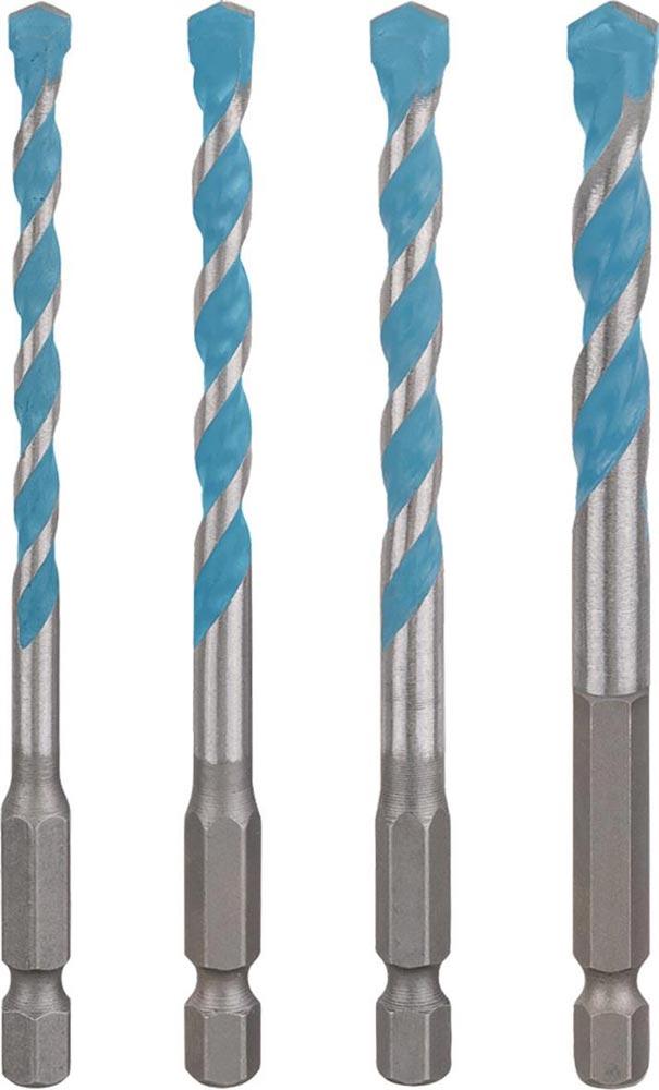 Bohrer-Set EXPERT HEX-9 Multi Construction 4-teilig Arbeitslänge 60/60/60/50 mm Ø 4/5/6/8 mm