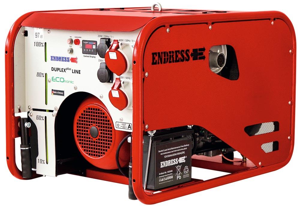 Endress Stromerzeuger ESE 1006 DHG-GT ES Duplex, Benzin, Honda GX630 / 21 HP, 8,8/5,9 kW, 400/230 V, IP54, Isolationsüberwachung