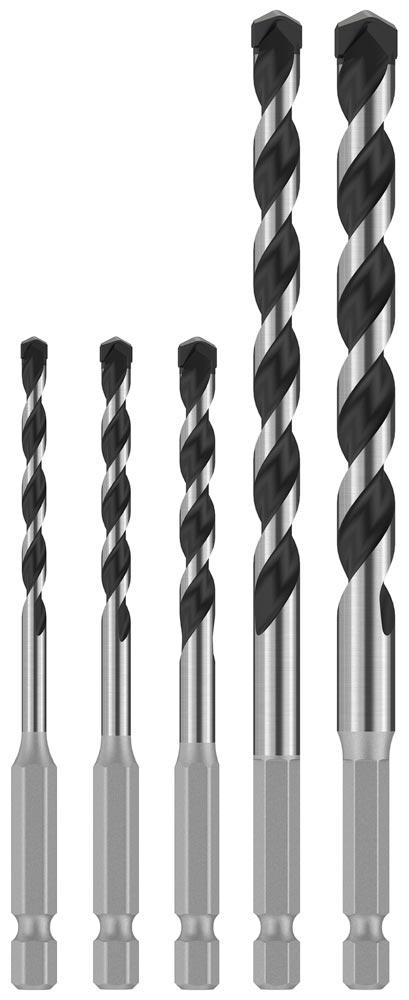 Bit-Bohrer-Set PRO HEX-5 4/5/6/8/10 mm 5tlg.