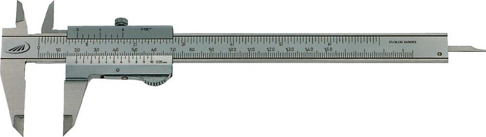 Taschenmessschieber DIN 862 DUO-FIX 150 mm Feststellschraube / Momentfeststellung eckig