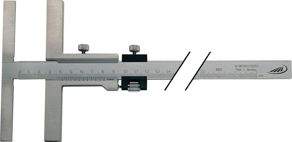 Anreißmessschieber 250 mm mit Feineinstellung Anschlaglänge 135 mm