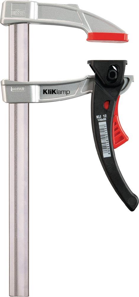 Hebelzwinge KliKlamp Spannweite 120 mm Ausladung 80 mm Spannkraft bis zu 1200 N Hebelzwinge KliKlamp Spannweite 120 mm Ausladung 80 mm Spannkraft bis zu 1200 N
