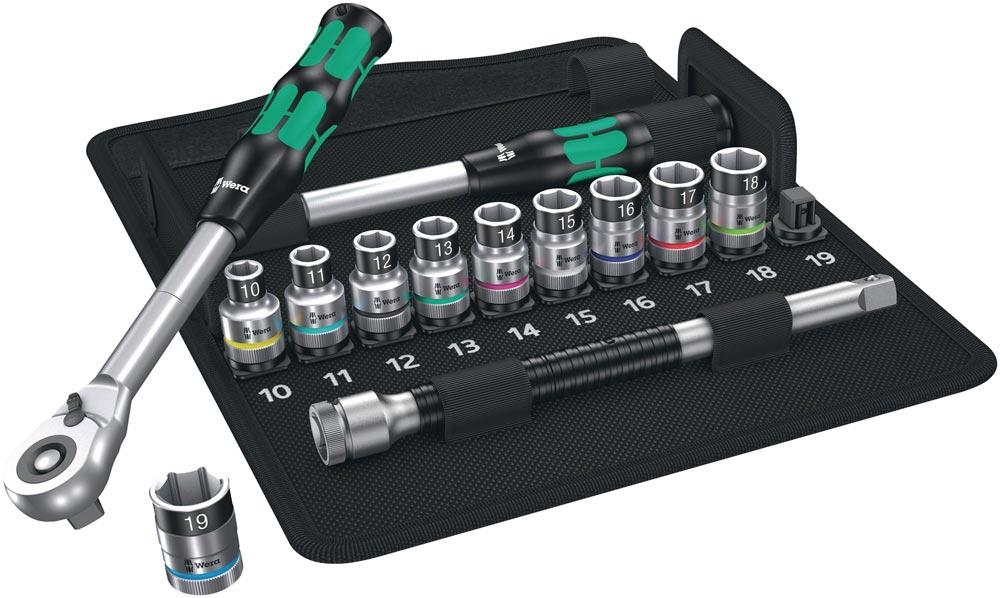 Steckschlüsselsatz 8006 SC 1 13-teilig 1/2  Schlüsselweiten 10-19 mm Anzahl Zähne 72 6-Kant Steckschlüsselsatz 8006 SC 1 13-teilig 1/2  Schlüsselweiten 10-19 mm Anzahl Zähne 72 6-Kant