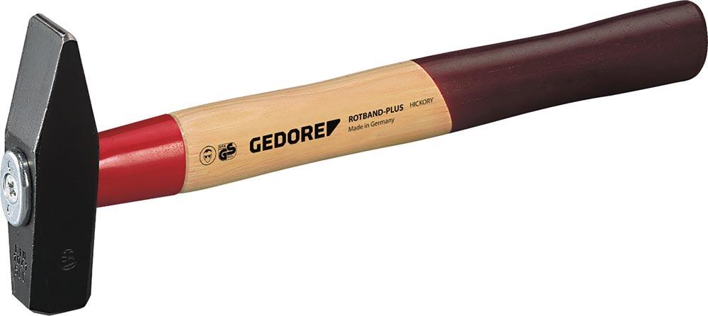 Schlosserhammer Rotband-Plus 1000 g Stiellänge 360 mm Hickory mit Stahlschutzhülse Schlosserhammer Rotband-Plus 1000 g Stiellänge 360 mm Hickory mit Stahlschutzhülse