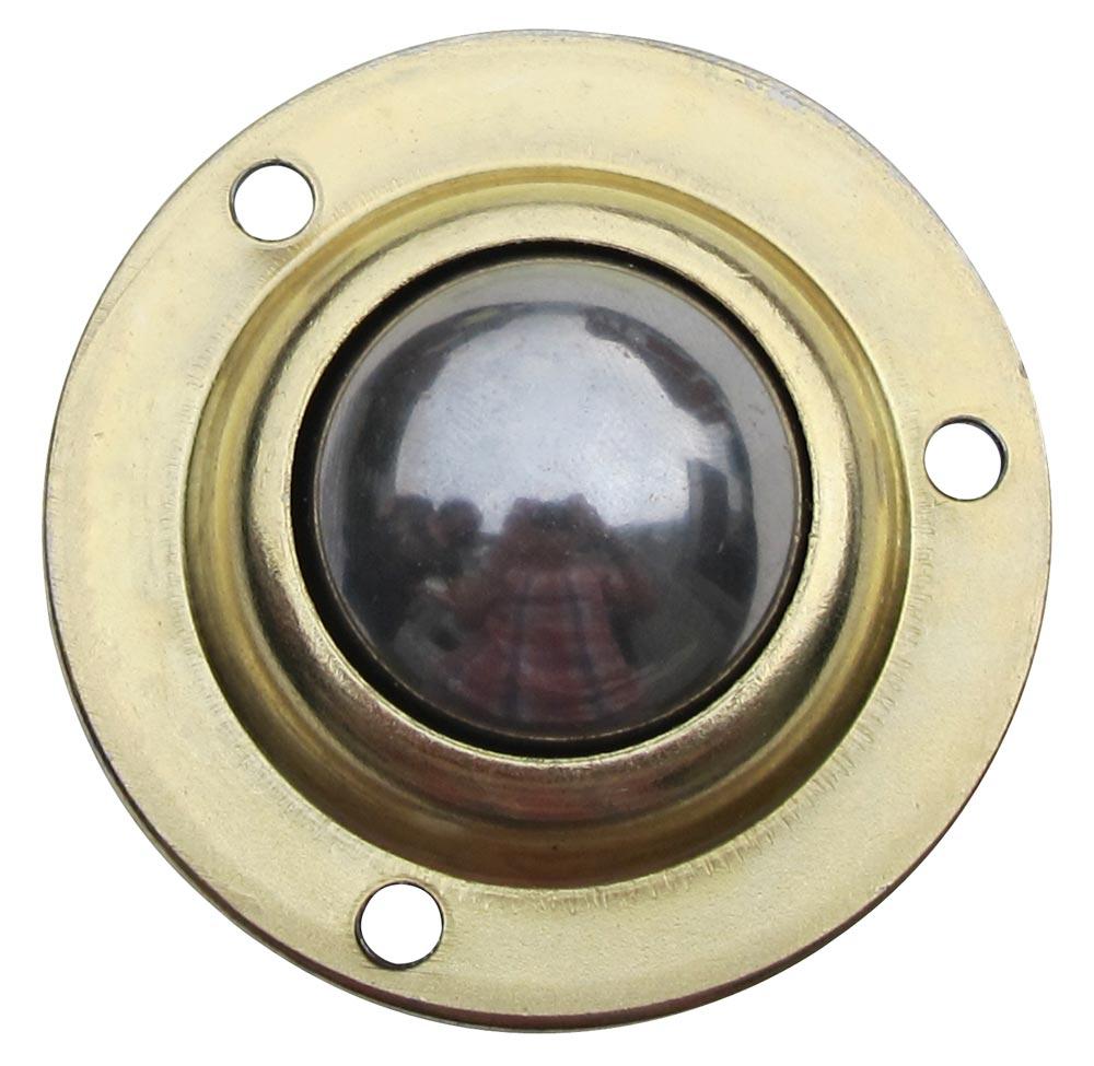 Kugelrolle mit Befestigungplatte, Kugeldurchm. 14 mm, Traglast 15 kg, Stahlkugel, Gehäuse verzinkt, MINDESTABNAHME 10 Stück