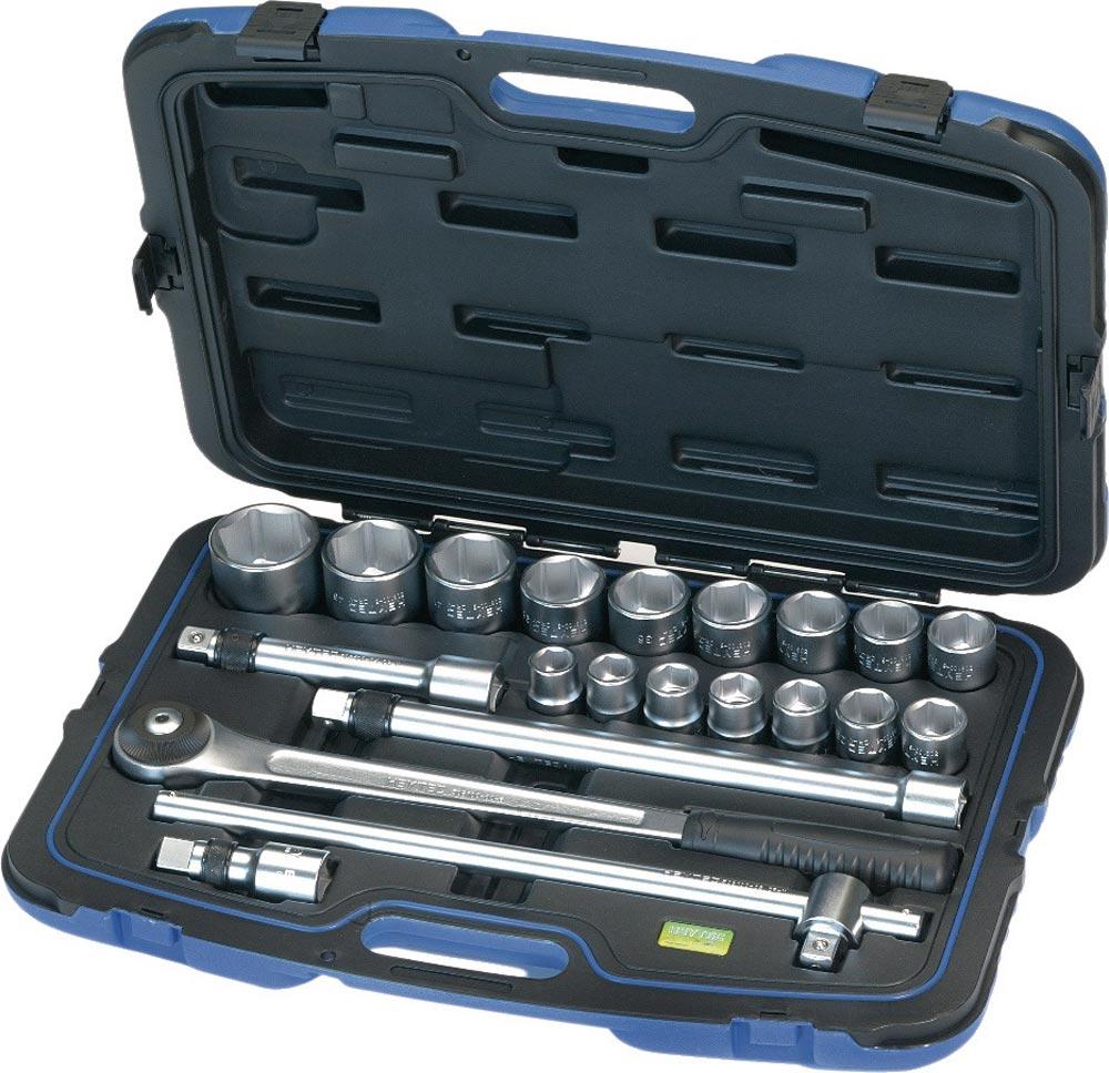 Steckschlüsselsatz 21-teilig 3/4 Schlüsselweiten 19-50 mm Anzahl Zähne 72 6-Kant Steckschlüsselsatz 21-teilig 3/4 Schlüsselweiten 19-50 mm Anzahl Zähne 72 6-Kant
