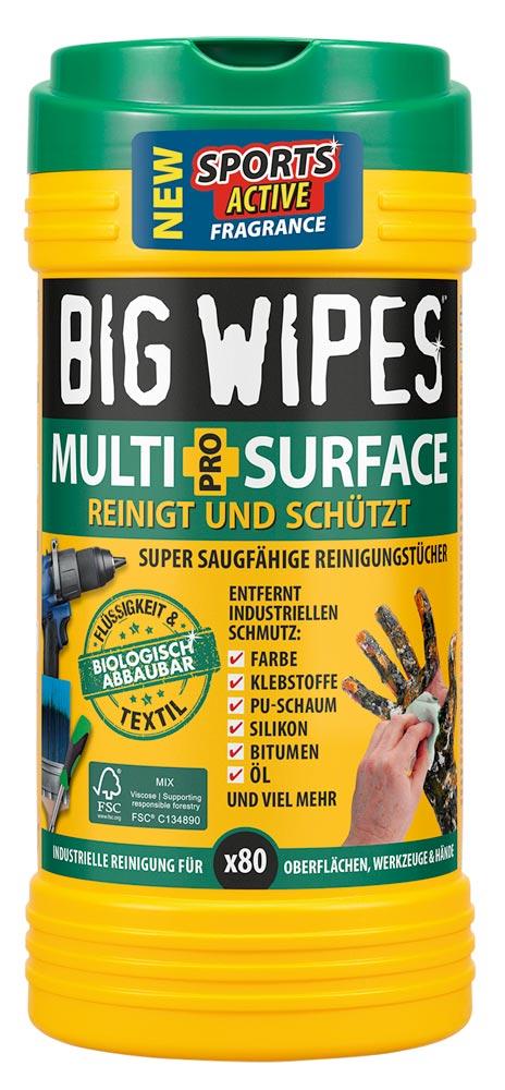Reinigungstücher BIG Wipes Multi-Surface Pro Dose mit 80 Tüchern