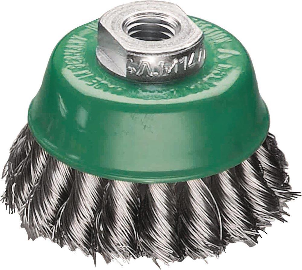 Topfbürste Ø 65 mm M14 Drahtstärke 0,3 mm Edelstahl 12500 min- 1 Topfbürste Ø 65 mm M14 Drahtstärke 0,3 mm Edelstahl 12500 min- 1
