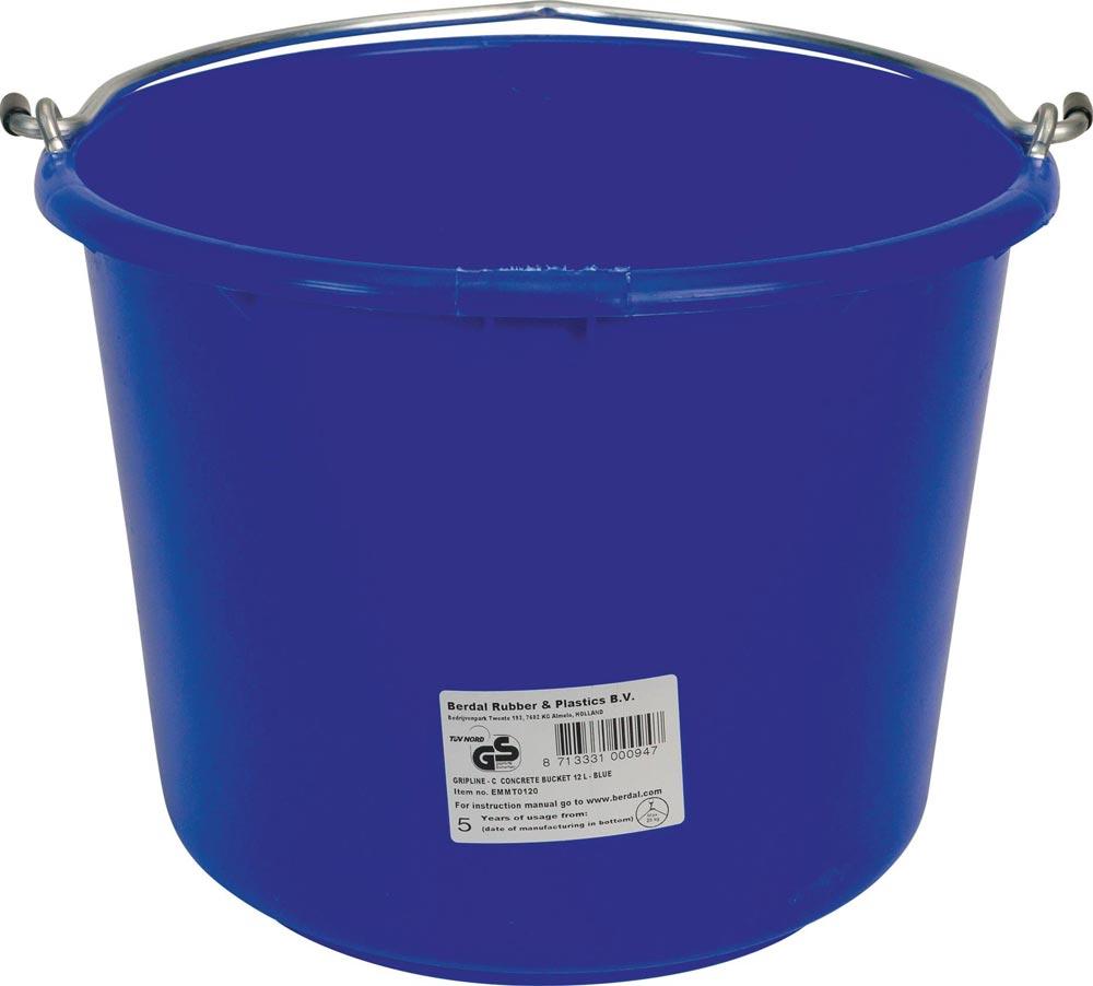 Baueimer GRIPLINE C 12 l kranbar, TÜV-GS geprüft blau Kunststoff