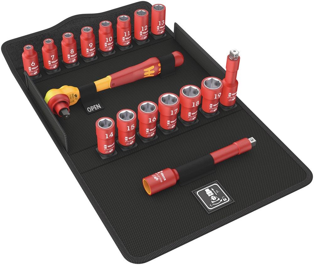 Steckschlüsselsatz 8100 SB VDE 1 Zyklop 17-teilig 3/8  Schlüsselweiten 6-19 mm Anzahl Zähne 80 6-Kant Steckschlüsselsatz 8100 SB VDE 1 Zyklop 17-teilig 3/8  Schlüsselweiten 6-19 mm Anzahl Zähne 80 6-Kant
