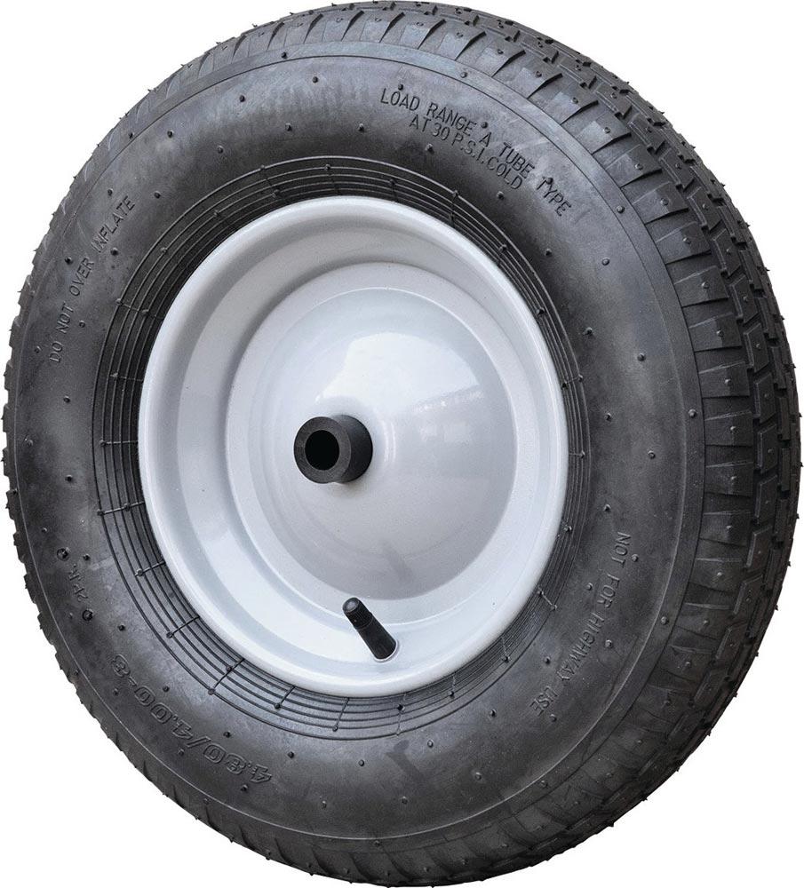 Luftrad Rad-Ø 400 mm Radbreite 100 mm mit Achse und Kunststoffgleitlager Luftrad Rad-Ø 400 mm Radbreite 100 mm mit Achse und Kunststoffgleitlager