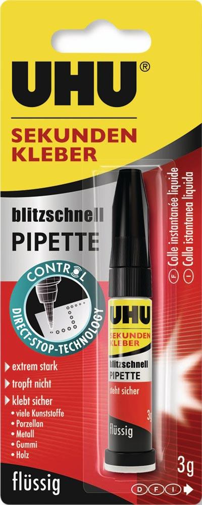 Sekundenkleber blitzschnell PIPETTE Control 3 g farblos Tube
