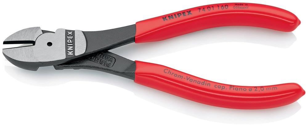 Kraftseitenschneider Länge 160 mm poliert Form 0 Kunststoffüberzug
