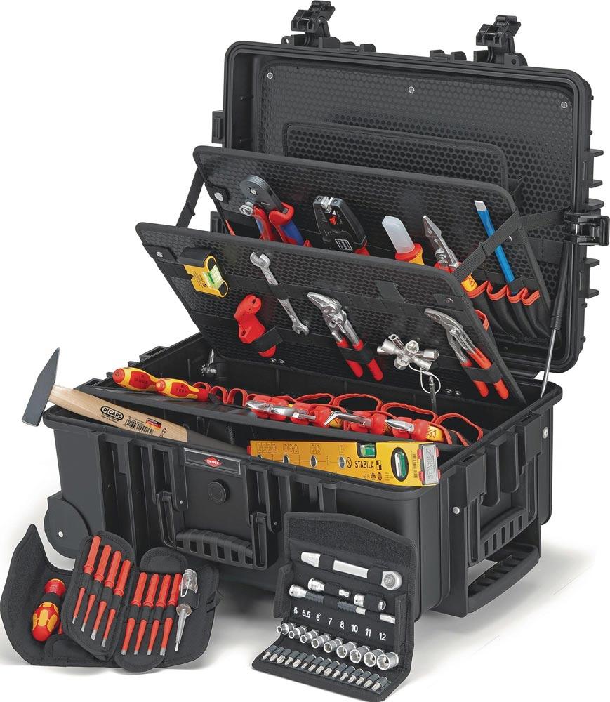 Werkzeugkoffer Robust45 Move 63-teilig Koffer aus schlagfestem Polypropylen für Elektriker