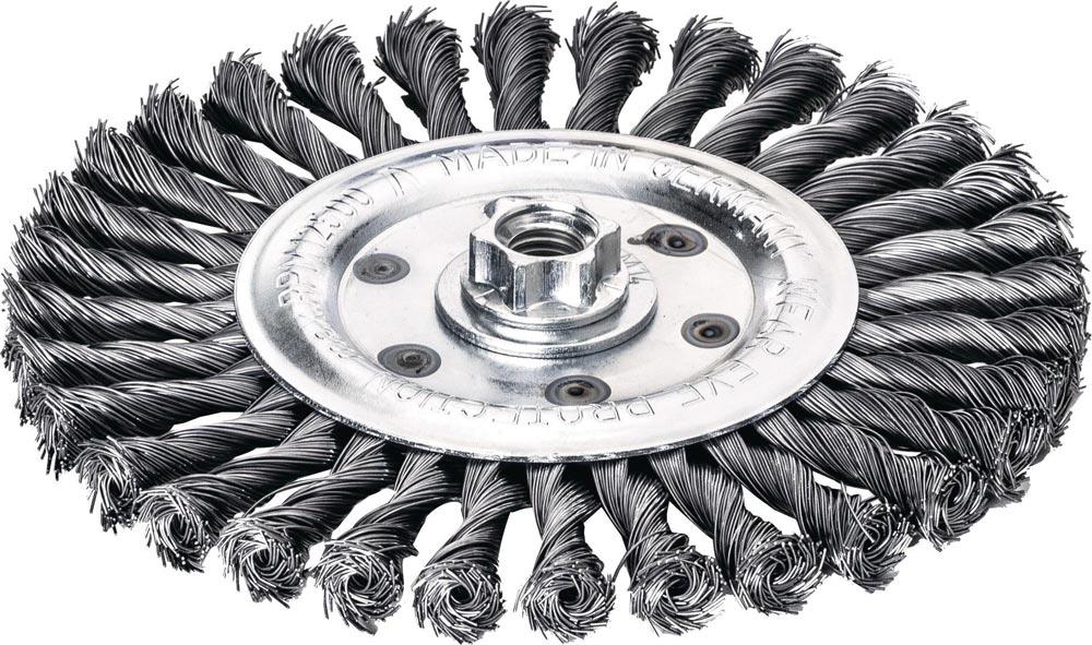 Rundbürste Ø 125 mm Drahtstärke 0,50 mm Stahl glatt 14 mm 12500 min- 1 Rundbürste Ø 125 mm Drahtstärke 0,50 mm Stahl glatt 14 mm 12500 min- 1