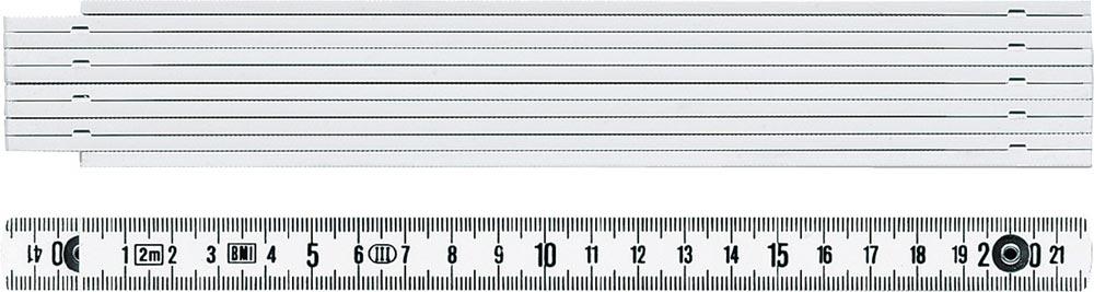 Gliedermaßstab 1041 Länge 1 m mm/cm EG III Kunststoff weiß