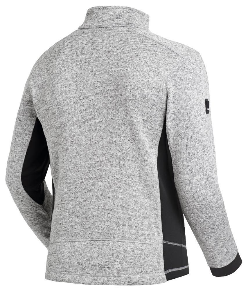 Strick-Fleecejacke CHRISTOPH Größe M grau/schwarz