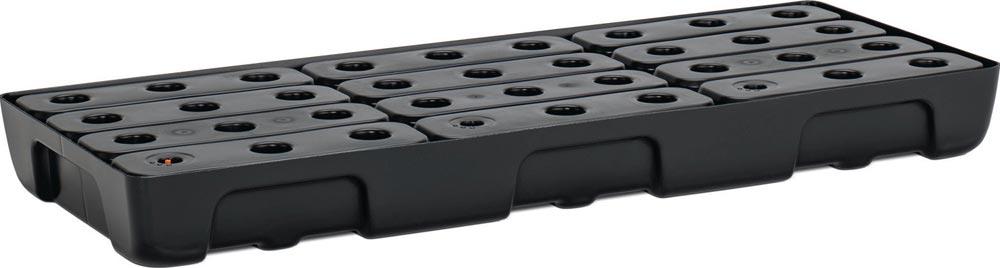 Regalwanne 21 l L976xB395xH95mm Polyethylen mit PE-Rost und Leckanzeiger Regalwanne 21 l L976xB395xH95mm Polyethylen mit PE-Rost und Leckanzeiger