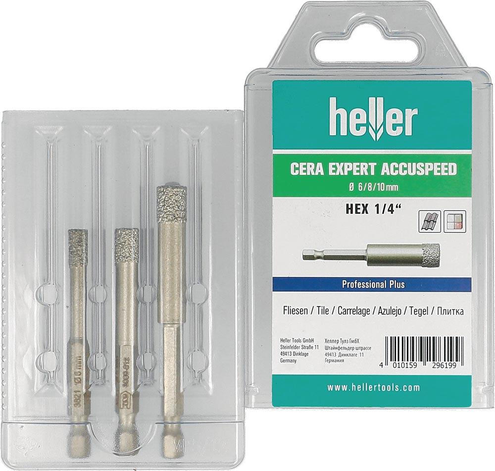 Feinsteinzeugbohrer Cera Expert Accuspeed 3-teilig Ø 6, 8, 10 mm Schaft 6-kant Feinsteinzeugbohrer Cera Expert Accuspeed 3-teilig Ø 6, 8, 10 mm Schaft 6-kant