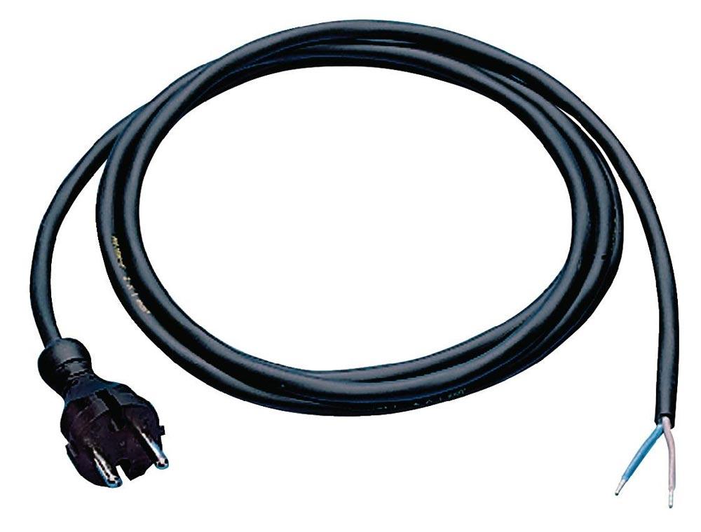 Anschlussleitung H05RN-F 2 x 1 mm 5 m mit Konturenstecker schwarz für Innenbereich