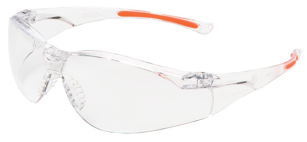 Schutzbrille 513 EN 166, EN 170 FT K Bügel klar orange, Scheibe klar Polycarbonat