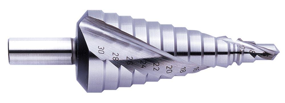 Stufenbohrer mit Spiralnut HSS 4 - 12 mm Stufenbohrer mit Spiralnut HSS 4 - 12 mm