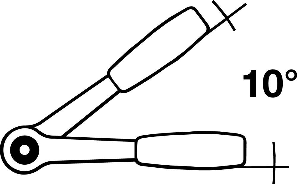 Durchsteckknarre 3293 Z-94 3/4  36 Zähne Länge 510 mm mit umsteckbaren Vierkant