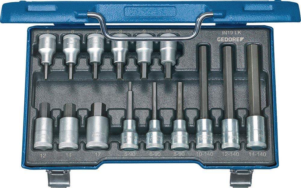 Steckschlüsselsatz IN 19 LKM 15-teilig 1/2  5 - 17 mm für Innen-6-kant Steckschlüsselsatz IN 19 LKM 15-teilig 1/2  5 - 17 mm für Innen-6-kant