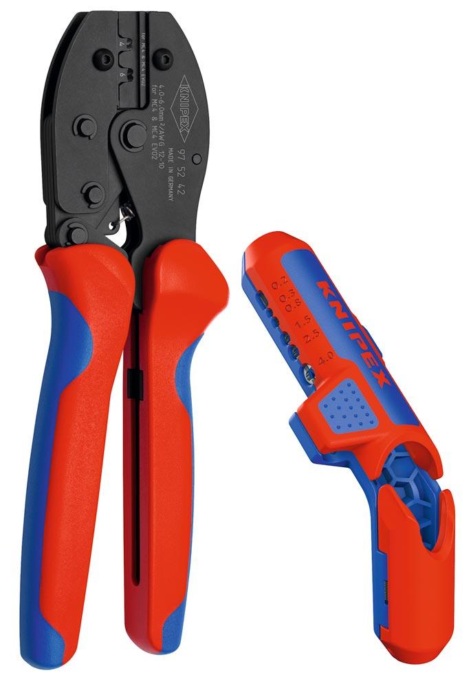 Photovoltaik-Installationsset mit Crimpzange f. MC4®-/MC4® Evo 2 + Abmantelwerkzeug