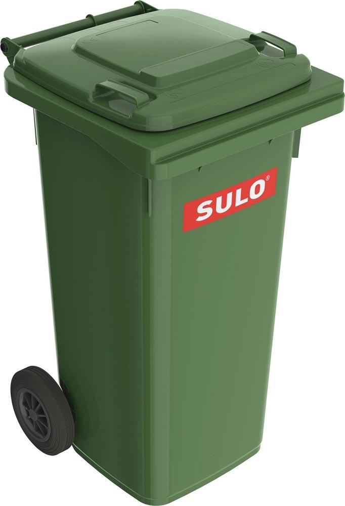Müllgroßbehälter 120 l HDPE grün fahrbar, nach EN 840