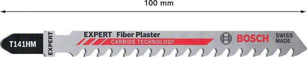 Stichsägeblatt Fiber Plaster T 141 HM Gesamtlänge 100 mm Zahnteilung 4,3 mm Faserzementplatten, Trockenbauwand 3 Stück / Karte