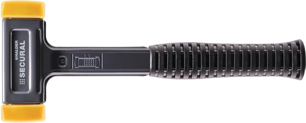 Schonhammer SECURAL Länge 310 mm Kopf-Ø 35 x 45 mm rückschlagfrei mittelhart Polyurethan gelb Schonhammer SECURAL Länge 310 mm Kopf-Ø 35 x 45 mm rückschlagfrei mittelhart Polyurethan gelb