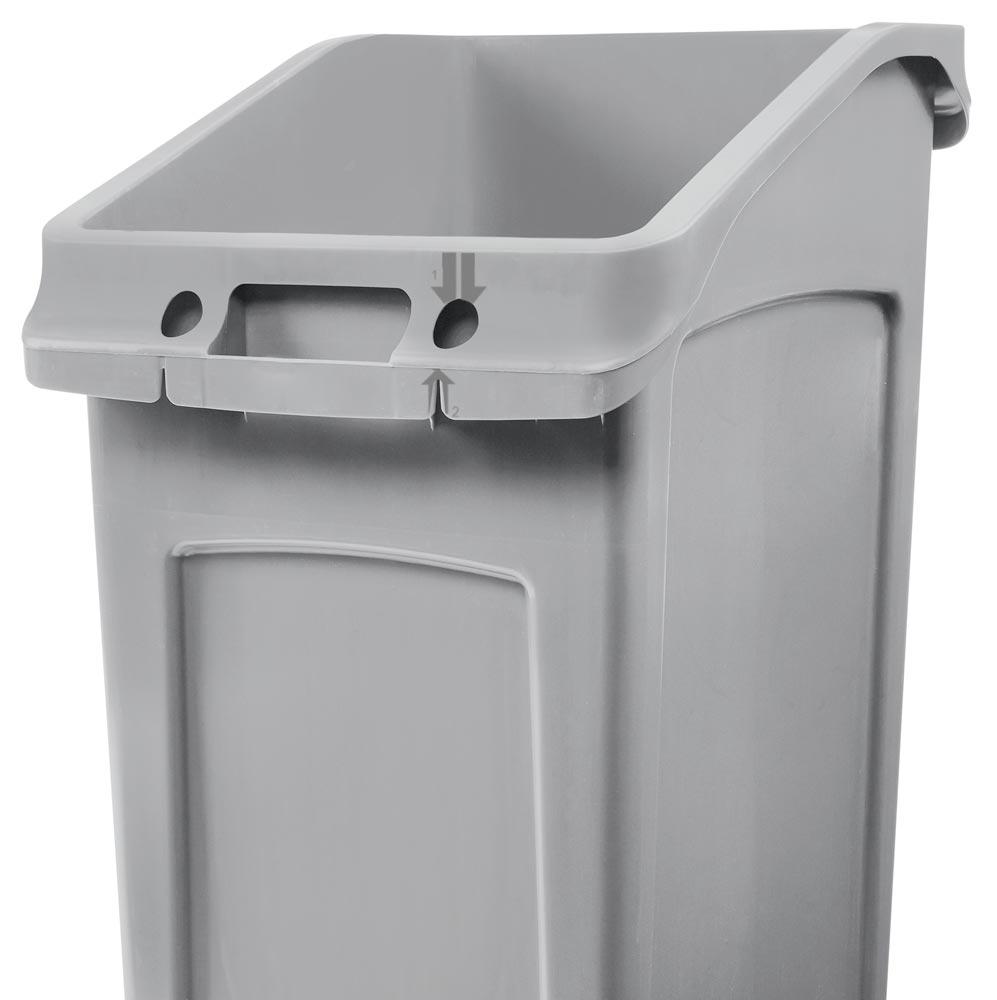 Abfall-Untertischbehälter, BxTxH 560x250x660 mm, Vol. 49 Liter, Farbe grau