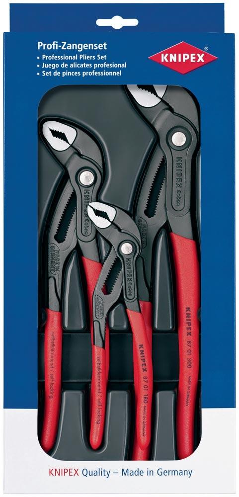 Zangensatz Cobra®-Paket Inhalt 3-teilig grau atramentiert Kunststofftiefziehteil Zangensatz Cobra®-Paket Inhalt 3-teilig grau atramentiert Kunststofftiefziehteil