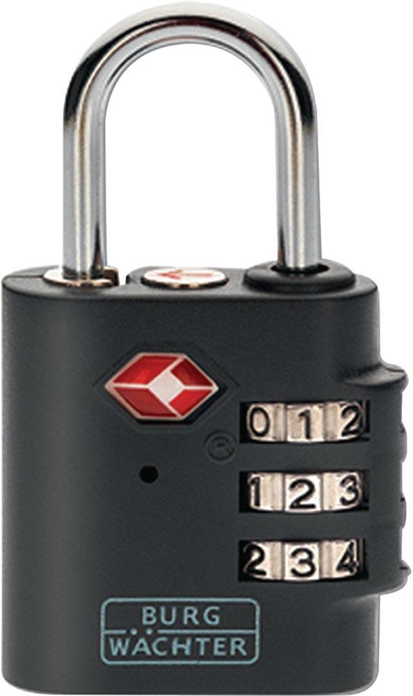 Zahlenvorhangschloss TSA 77 Schlosskörperbreite 30 mm Guss farbig sortiert Anzahl Zahlenrollen 3