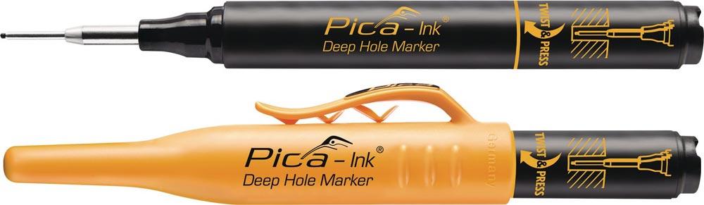 Tieflochmarker Pica-Ink schwarz mit Teleskopspitze Tieflochmarker Pica-Ink schwarz mit Teleskopspitze