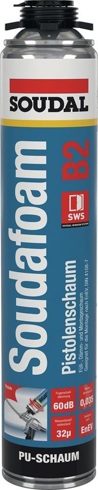 1K-Pistolenschaum SOUDAFOAM-GUN 750 ml B2 champagner ohne Einweghandschuhe Dose