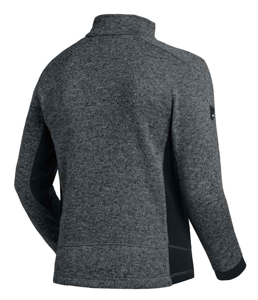 Strick-Fleecejacke CHRISTOPH Größe XL anthrazit/schwarz